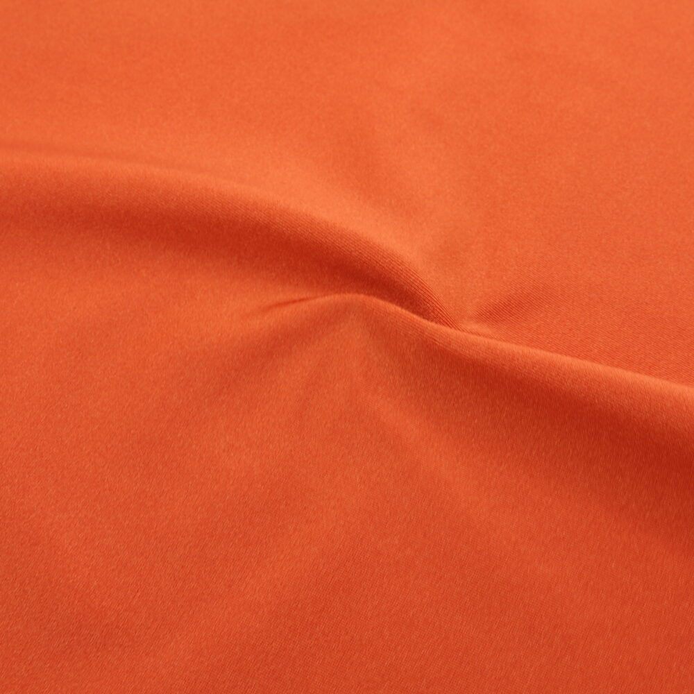Tissu lycra italien extensible brillant terracotta