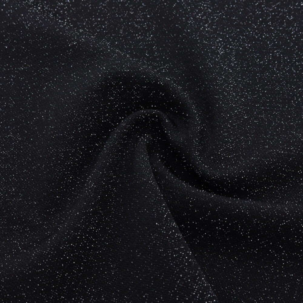 Tissu lurex extensible à fil argenté