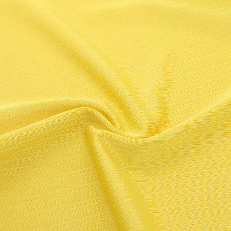 Tejido de poliéster elástico amarillo