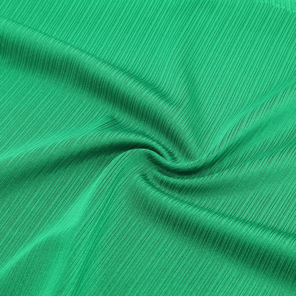 Tissu polyester extensible vert