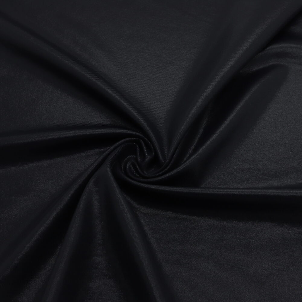 tissu lycra haute brillance noir