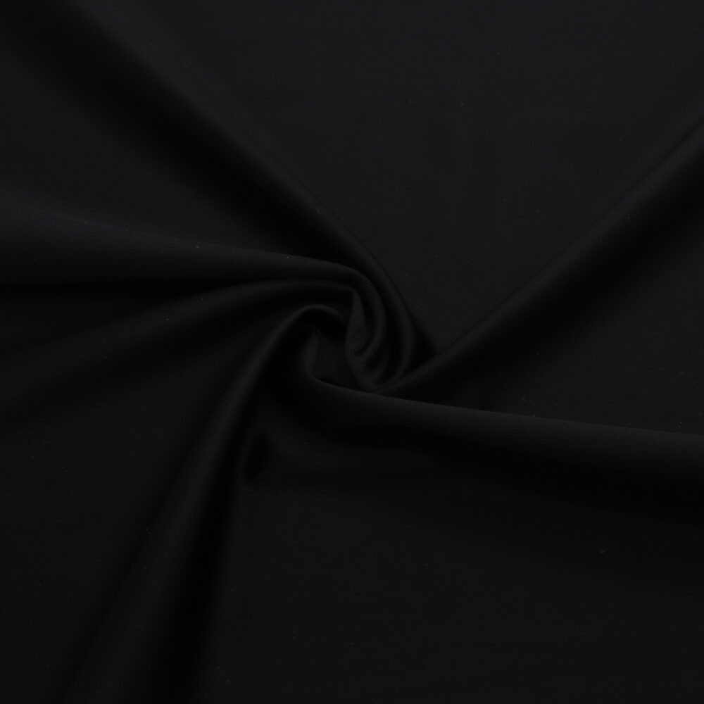tissu lycra effet satiné noir