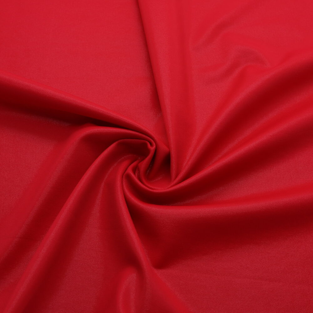 tissu lycra haute brillance rouge