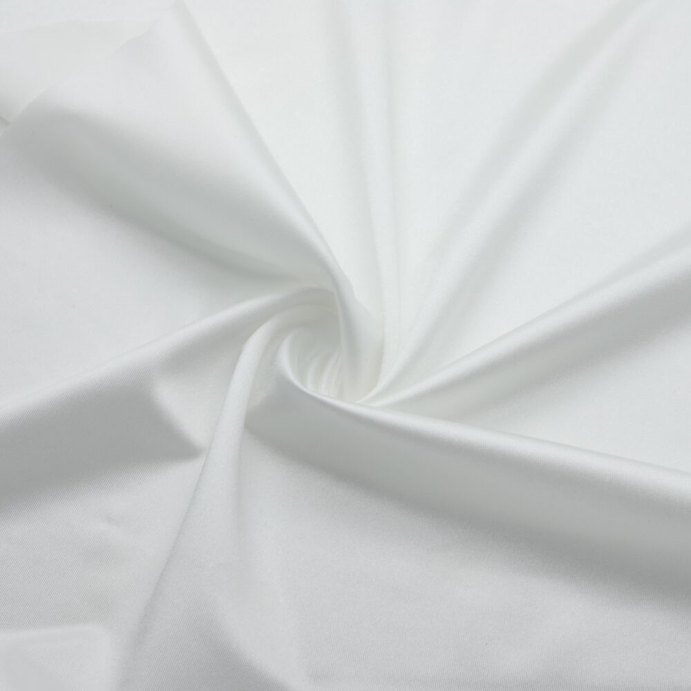 tissu lycra effet satiné ivoire