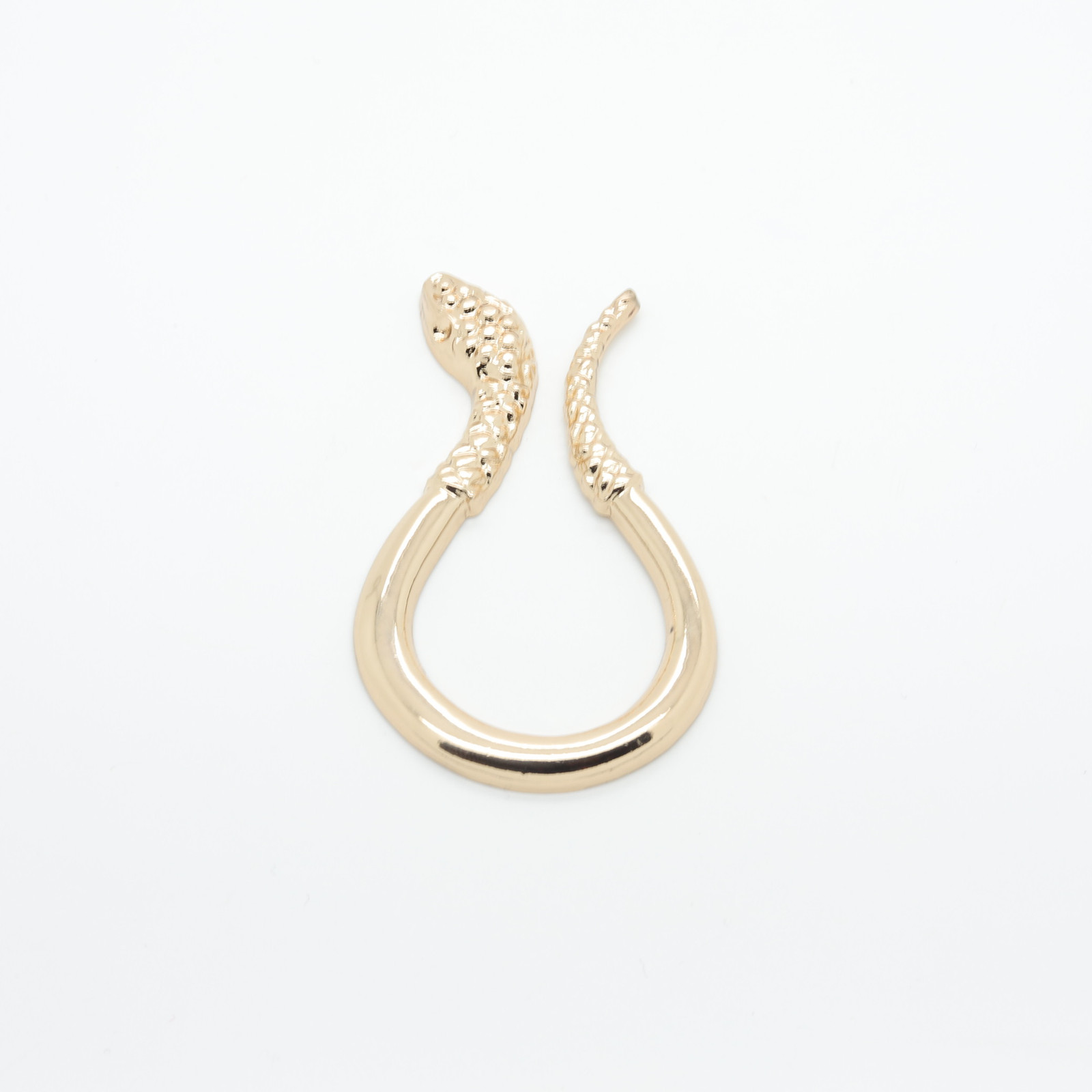 Boucle connecteur doré serpent lové