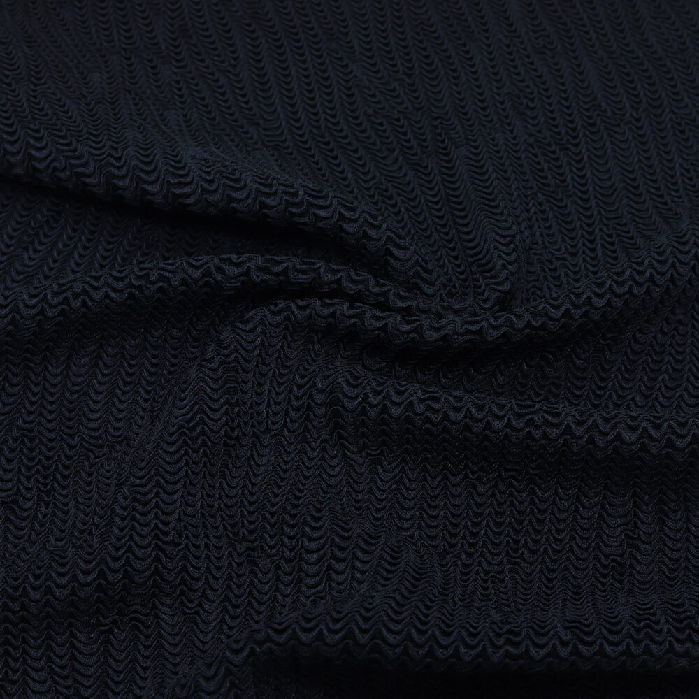 Tissu jacquard ondulé recyclé Anthracite, mercerie D'YRSAN