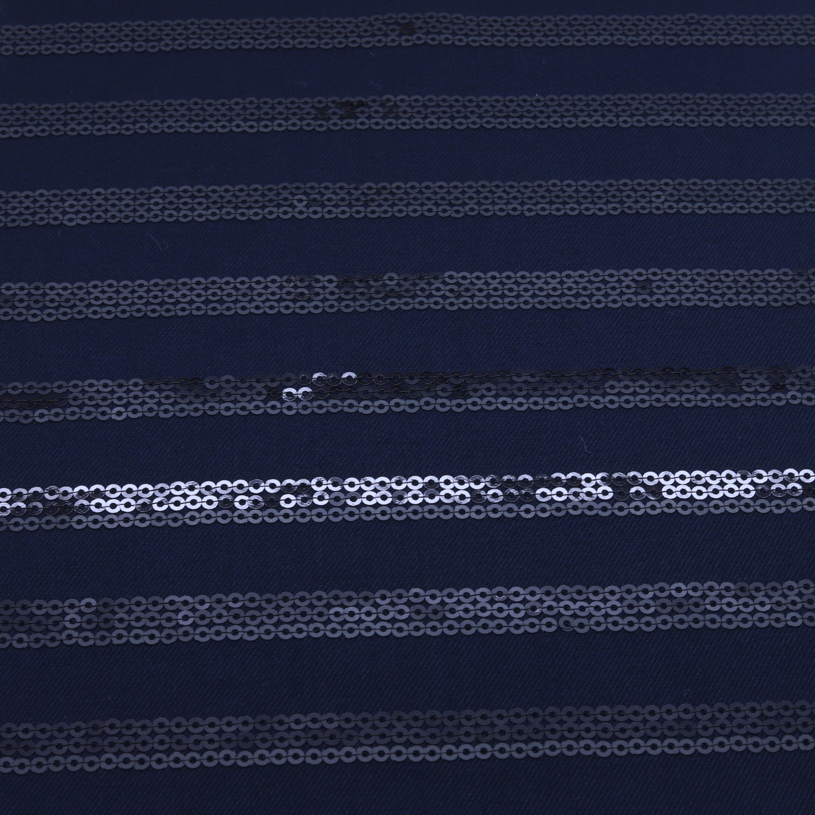 Navy Blue Sequin Striped Fabric | D'YRSAN Navy Blue Sequin Striped Fabric · DY143 · D'YRSAN