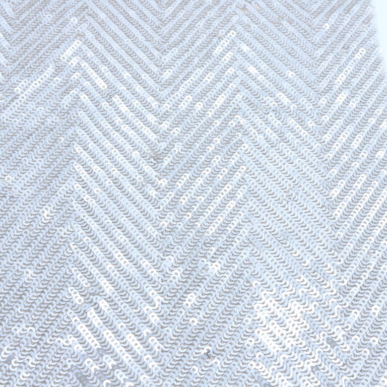 Tissu sequins chevrons Champagne