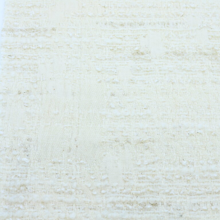 Tissu tweed Écru