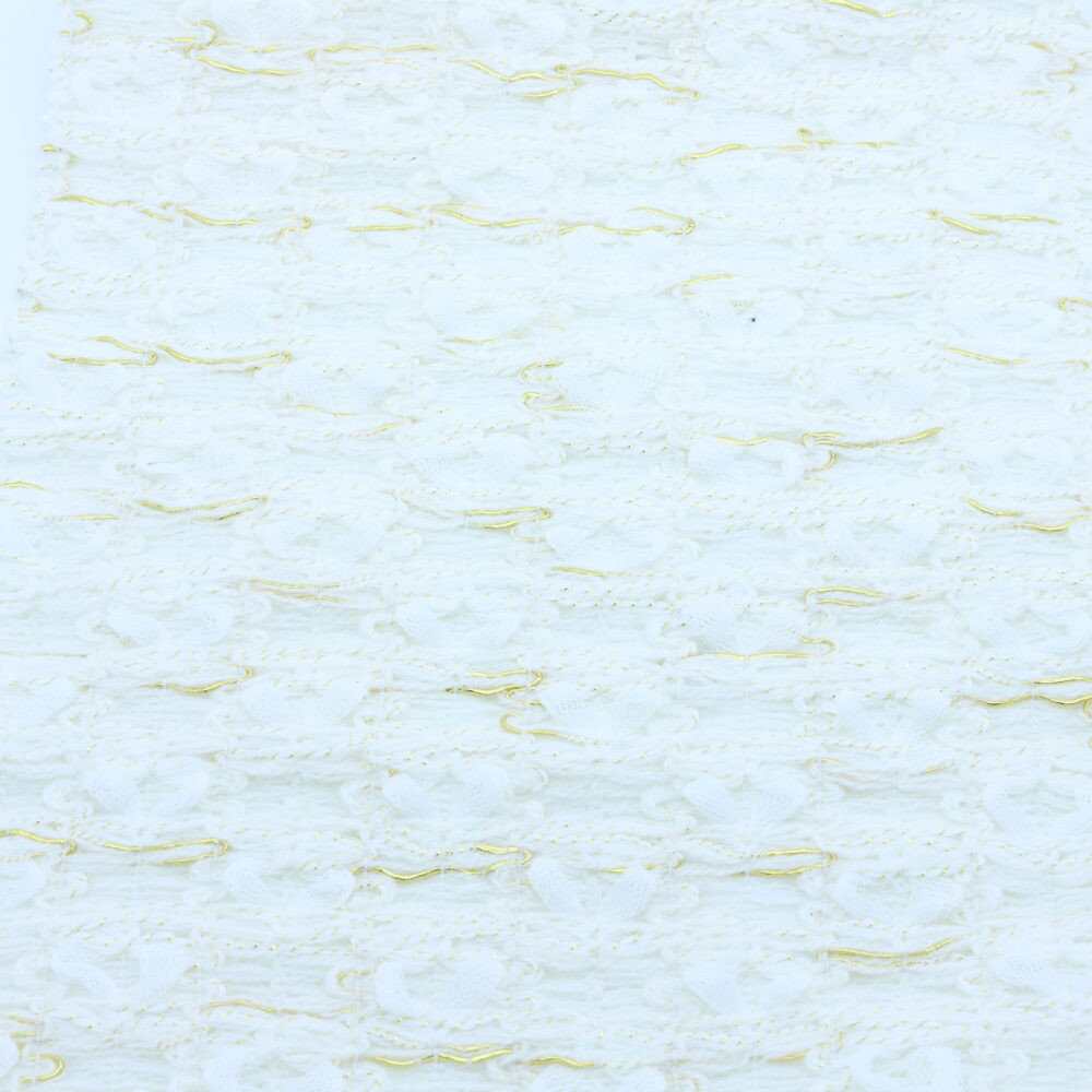 Tissu tweed bouclette lurex Écru, mercerie D'YRSAN