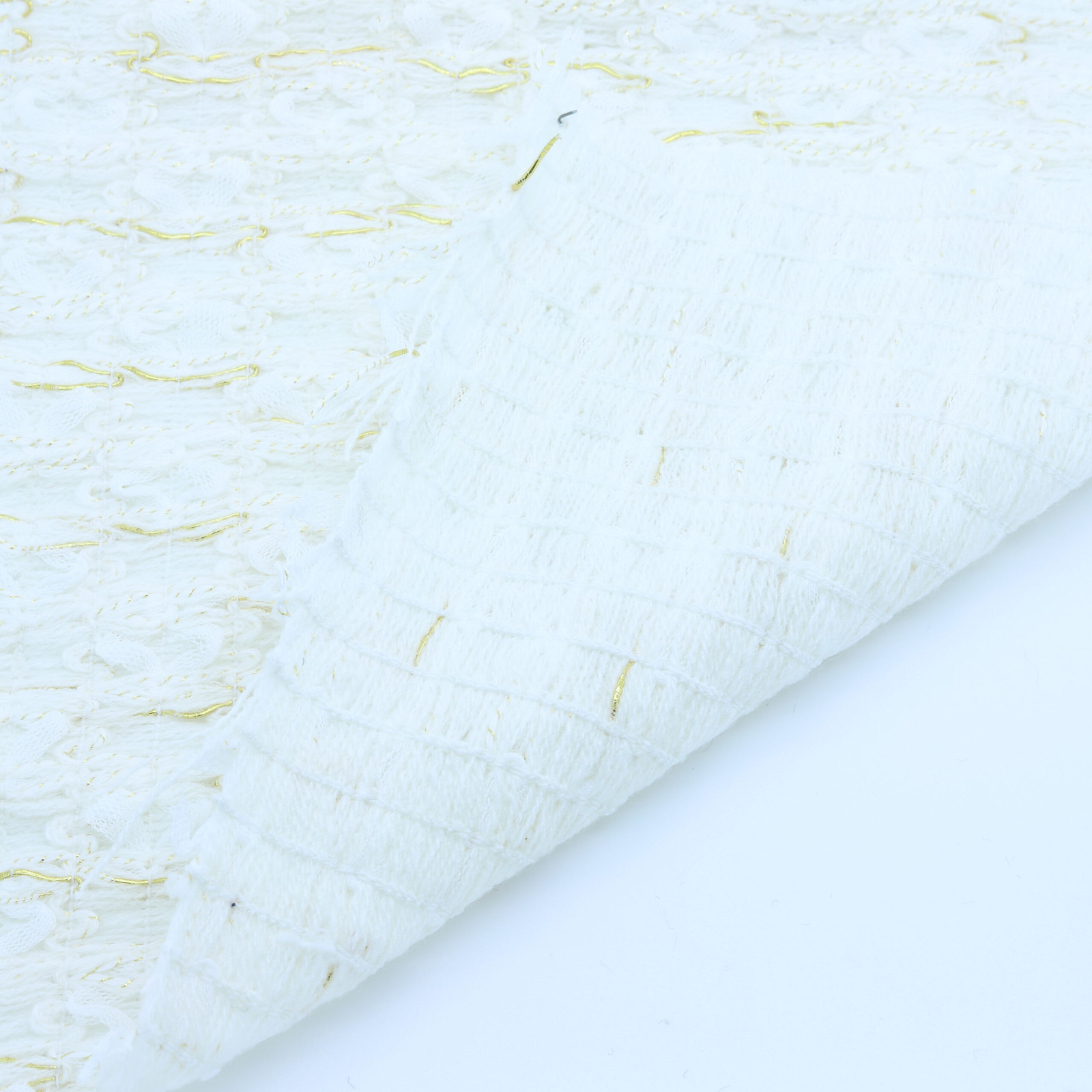 Ecru lurex bouclé tweed fabric · DY375 · D'YRSAN