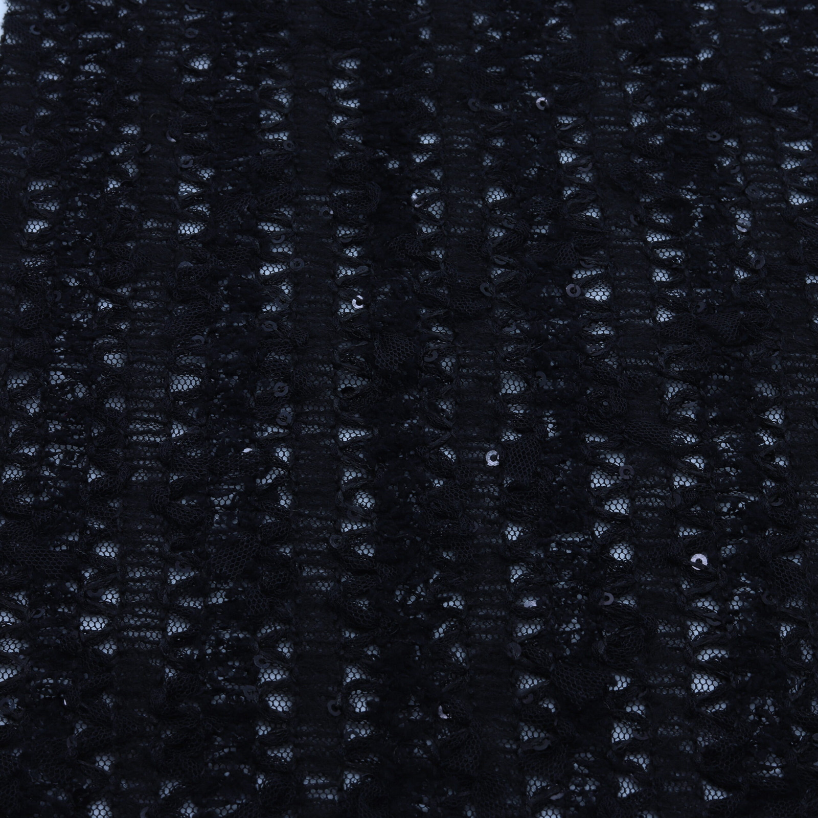 Black sequined openwork knit fabric · DY488 · D'YRSAN