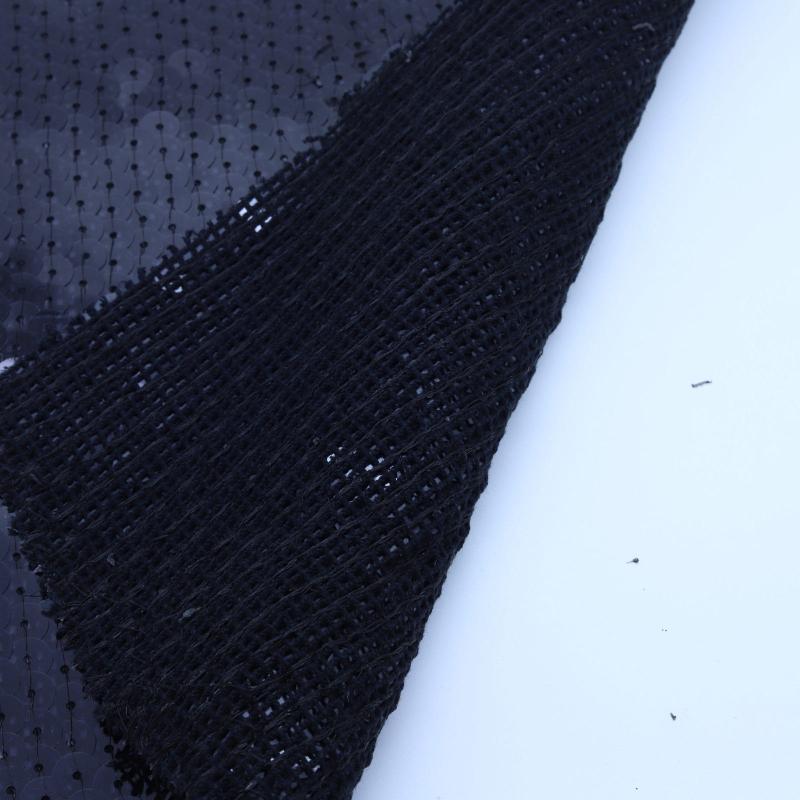 Black sequined embroidered cotton fabric · DY100 · D'YRSAN