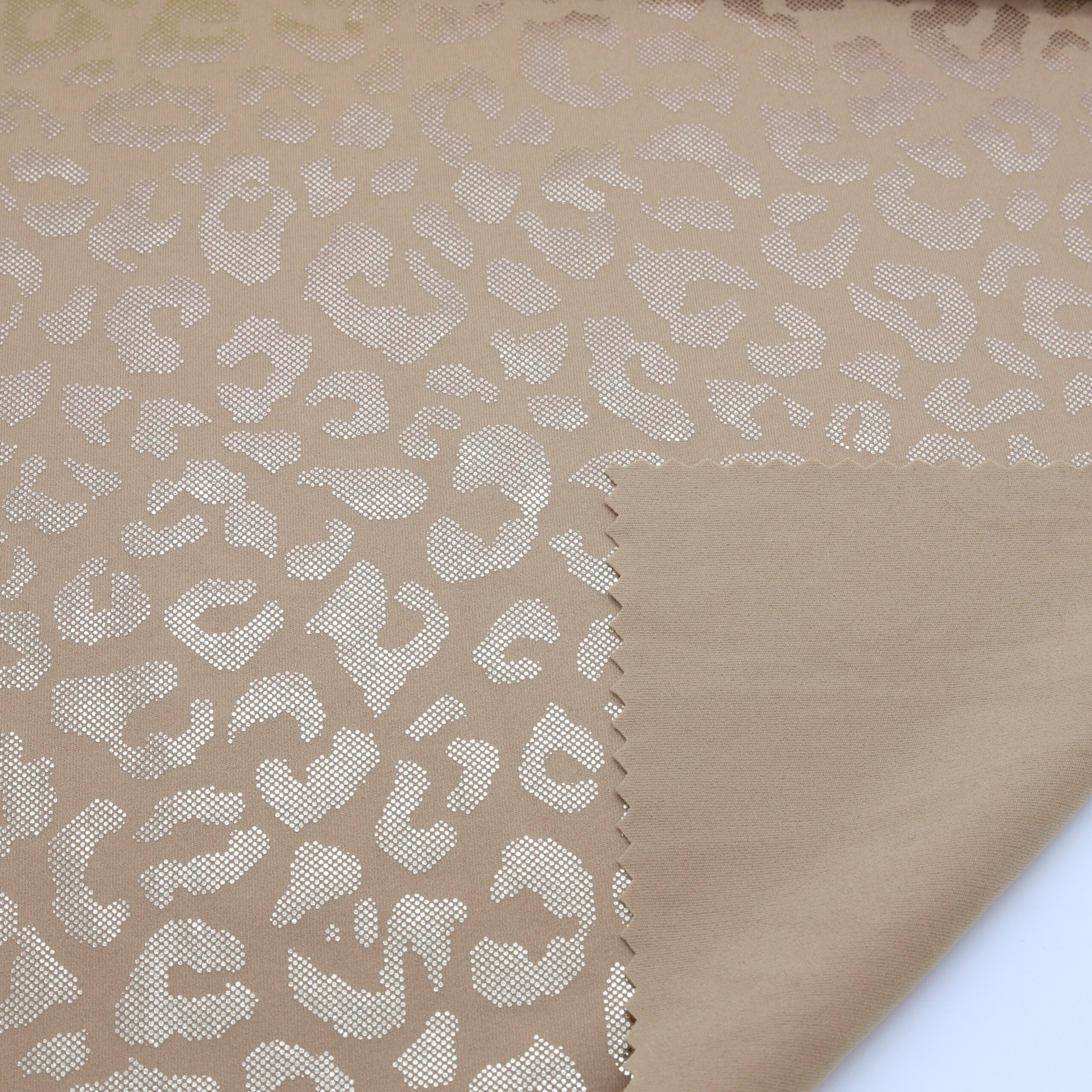 Tissu microfibre léopard doré Camel · DY97827 · D'YRSAN