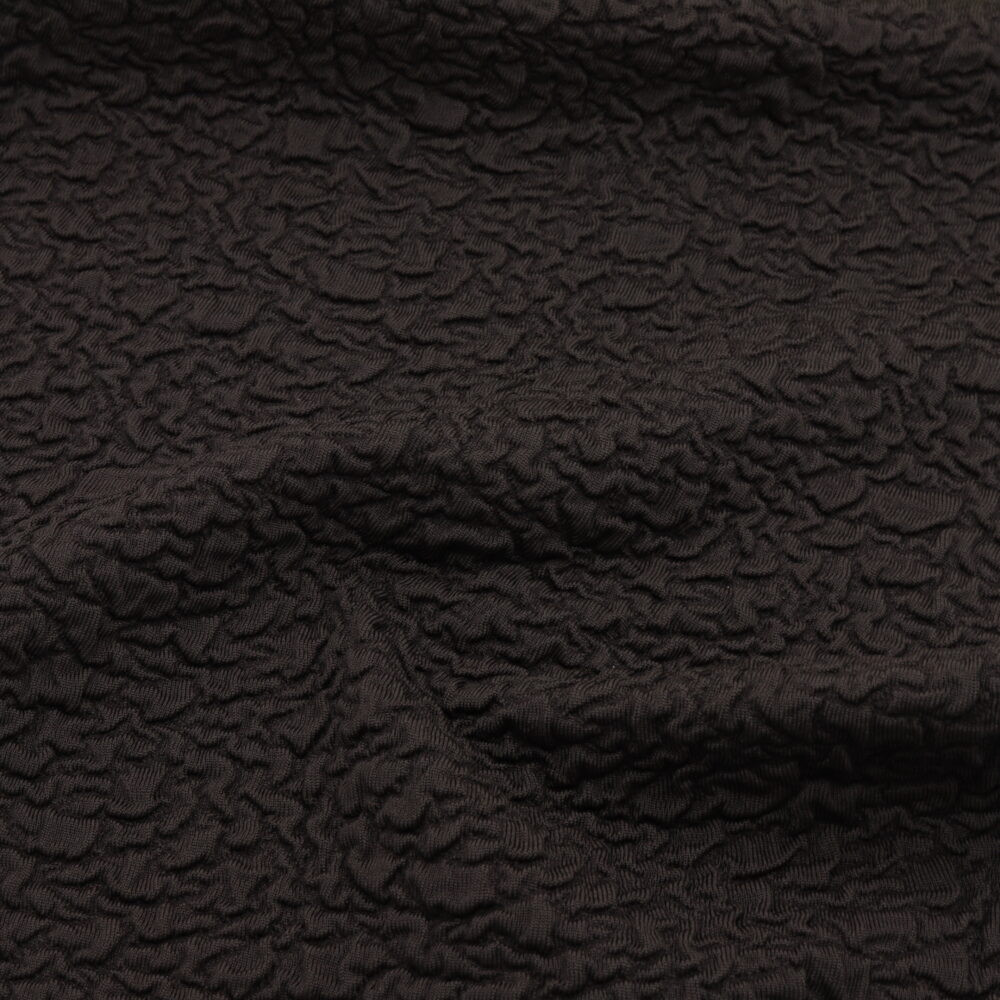 Tissu jacquard cloqué Chocolat, mercerie D'YRSAN
