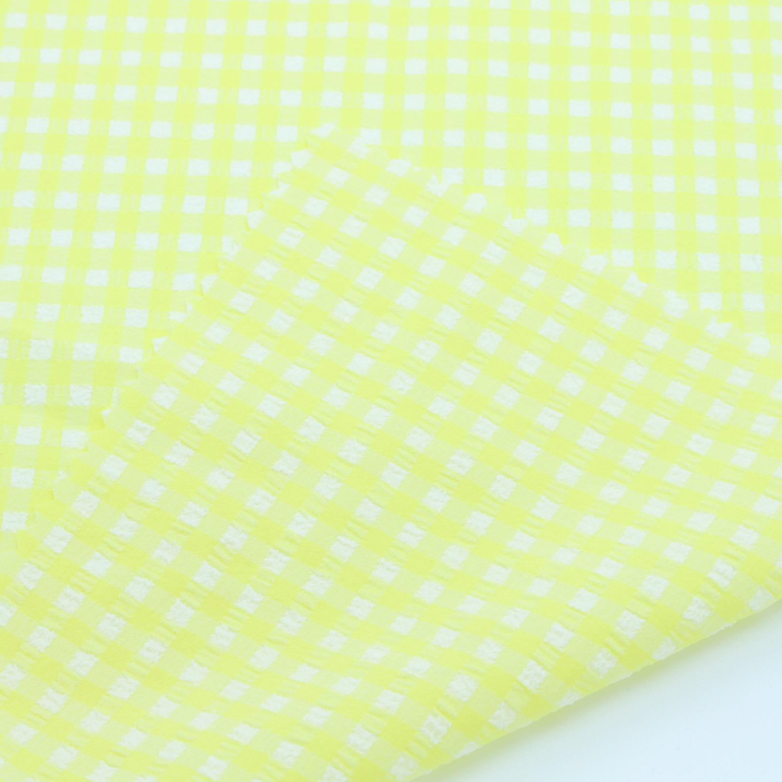 Tissu maillot de bain vichy gaufré Jaune · DY81135 · D'YRSAN