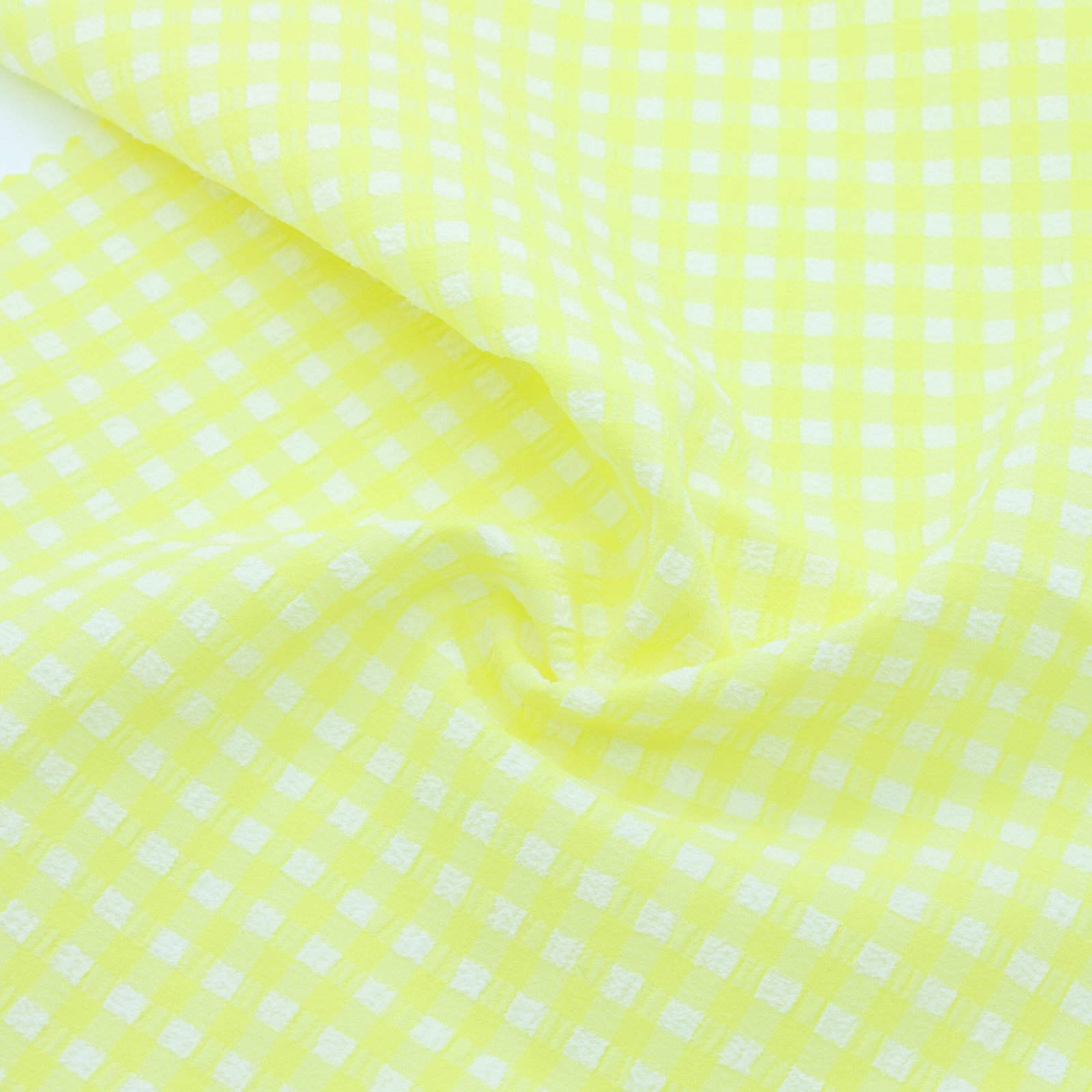 Tissu maillot de bain vichy gaufré Jaune · DY81135 · D'YRSAN